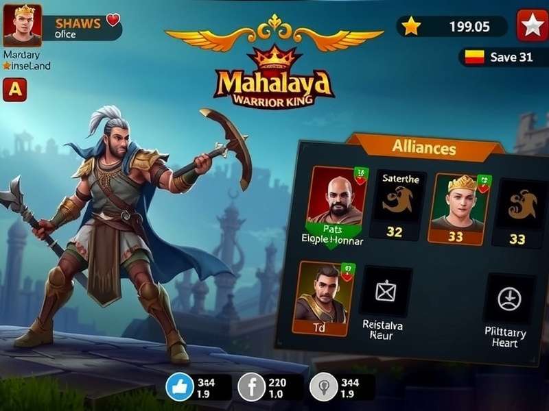 Mahalaya Daring Warrior King gameplay screenshot showing warrior in battle