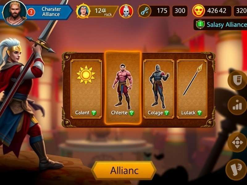 Mahalaya Daring Warrior King character progression screen